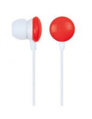 Gembird MHP-EP-001-R słuchawki stereo douszne MP3, 3.5mm Jack, czerwone (90 cm)