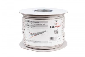 Gembird UPC-5004E-SOL/100 kabel instalacyjny UTP kat. 5e, drut AL-CU, CCA, 100 m (rolka), szary