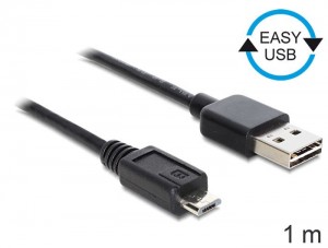 DeLOCK Kabel USB Micro AM-MBM5P Easy-USB 1m