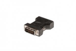 Assmann Adapter DVI-I DualLink 1080p 60Hz FHD Typ DVI-I (24+5)/DSUB15 (VGA) M/Ż Czarny