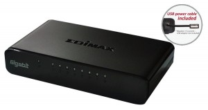 Edimax ES-5800G V3 8x 10/100/1000Mbps Switch, opt. power supply via USB cable (incl.)
