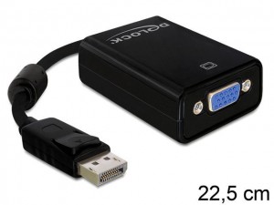 DeLOCK Adapter Displayport(M)-> VGA(F) 12.5cm