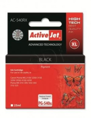 ActiveJet AC-540RX Tusz (zamiennik Canon PG-540XL; Premium; 25 ml; 700 stron czarny)