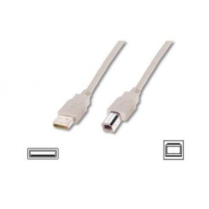 Assmann Kabel połączeniowy USB 2.0 HighSpeed Typ USB A/USB B M/M 3m Szary