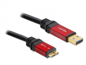 DeLOCK Kabel USB MICRO(M)->USB-A(M) 3.0 1M CZARNY PREMIUM