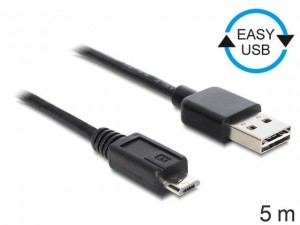 DeLOCK Kabel USB Micro AM-MBM5P EASY-USB 5m