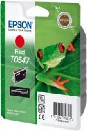 Epson Ink Red 13 ml. | Singlepack Red T0547 Ultra | Chrome Hi-Gloss, Original, Pigment-based ink, Red,, - Stylus Photo R800, 