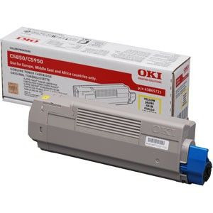 OKI 43865721 Toner yellow 6000str C5850/5950/MC560