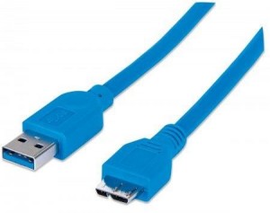 Manhattan 325417 Kabel USB 3.0 SuperSpeed A męski na Micro B męski 1m