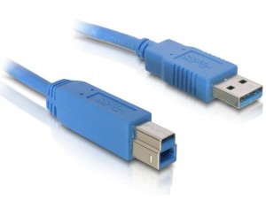 DeLOCK Kabel USB-A(M)-USB-B(M) 3.0 5 m niebieski