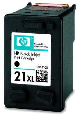 HP 21XL - Hohe Ergiebigkeit - Schwarz - Original - Tintenpatrone 21XL Schwarz Original Tintenpatronen mit hoher Reichweite sind zum Drucken großer Dokumentmengen 