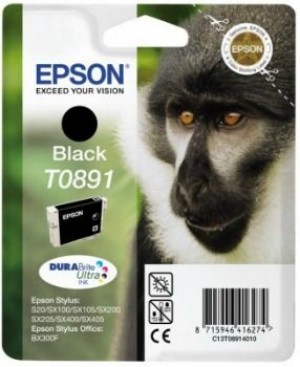 Epson C13T08914011 Tusz T0891 black DURABrite 5.8ml Stylus S20/SX100/SX105/SX200/SX205...