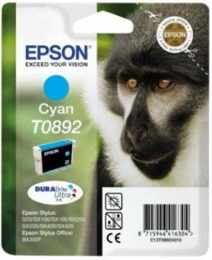 Epson C13T08924011 Tusz T0892 cyan DURABrite 3.5ml Stylus S20/SX100/SX105/SX200/SX205/...