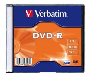 Verbatim 43547 DVD-R slim jewel case 1pc 4.7GB 16x