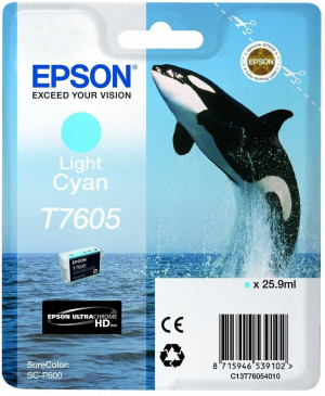 Epson T7605 Ink Cartridge Light Cyan UltraChrome HD