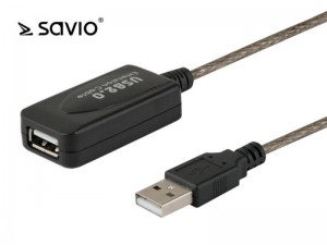 Savio Przedłużka portu USB aktywna, 5m, CL-76