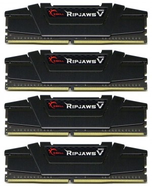 GSkill RAM Ripjaws V - 32 GB (4 x 8 GB Kit) - DDR4 DIMM 3200 CL16 Ripjaws V Serie DDR4 DRAM Speicher wurde für ansprechendes Design und Leistung konzipiert und ist