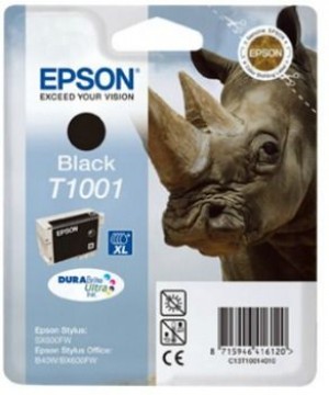 Epson Ink Black 25,9ml T100 | Rhino Singlepack Black T1001 | DURABrite Ultra Ink, Original, Pigment-based ink, Black,, - Stylus 