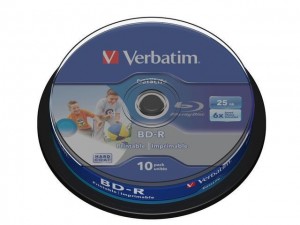 Verbatim BD-R 6x 25GB 10P CB DataLife Printable 43804