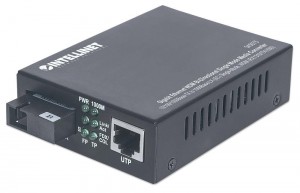 Intellinet Network Solutions 545075 Intellinet Media konwerter WDM 10/100/1000Base-TX (RJ45) / 1000Base-LX (SM SC)