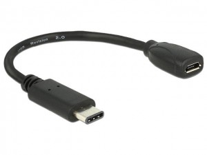DeLOCK Adapter USB Type-C(M)->Micro-B(F) 2.0 15cm